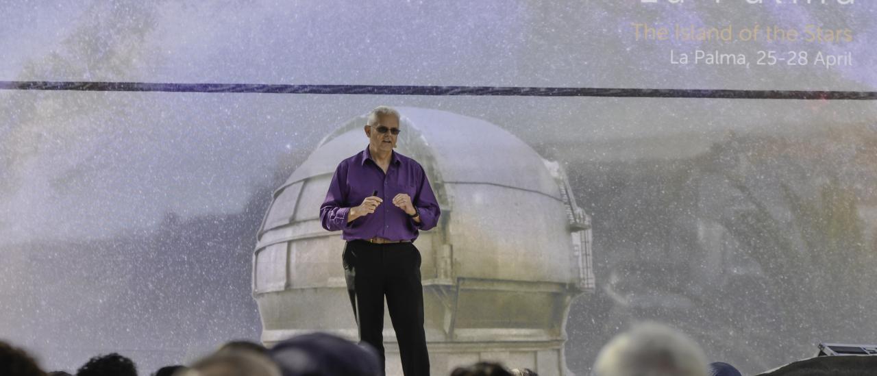 El director del IAC, Valentín Martínez Pillet durante la presentación del Festival Starmus en La Palma.
